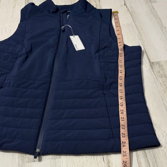 johnnie-O Navy Victoria Performance Mixed Media Vest XL NWT - Picture 13 of 15